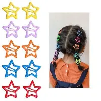 Multicolor Sparkly Star Shaped Hair Clips (12 Pcs)